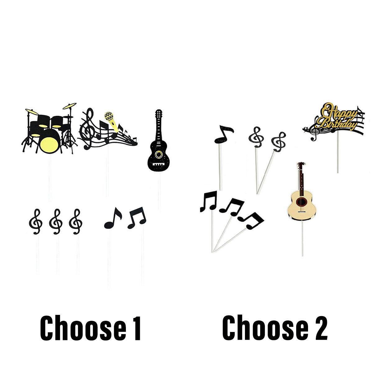 Music Notes Violin Cake Decoration Materials Birthday Cake Topper Inserts - 1