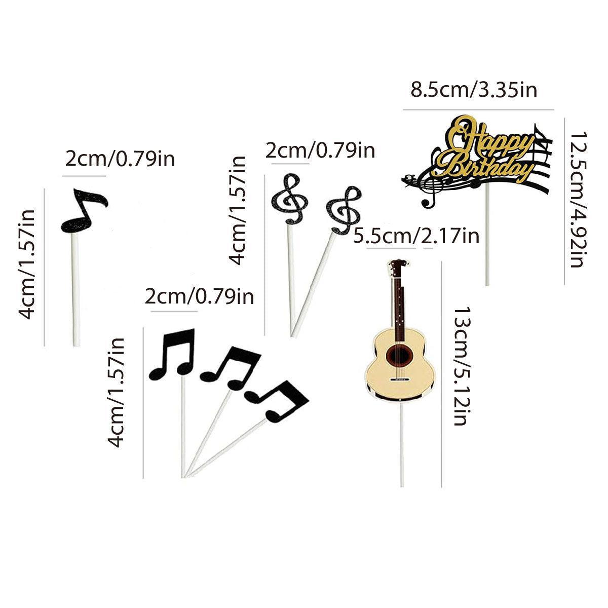 Music Notes Violin Cake Decoration Materials Birthday Cake Topper Inserts - 1