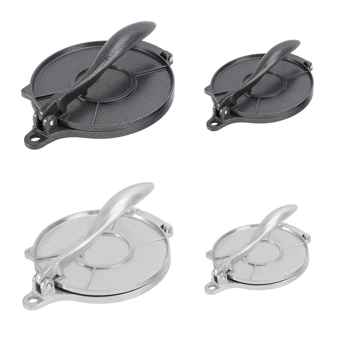 16/20cm Premium Tortilla Press Flat Bread Maker Taco Roti Chapati Health Food - Silver-20cm