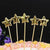 Happy Birthday Acrylic Cake Topper Cake Decoration Golden Silver Party - Black-Street lamp couple