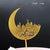 Happy Birthday Acrylic Cake Topper Cake Decoration Golden Silver Party - Black-Street lamp couple