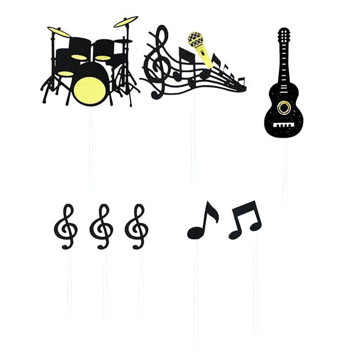 Music Notes Violin Cake Decoration Materials Birthday Cake Topper Inserts - 2