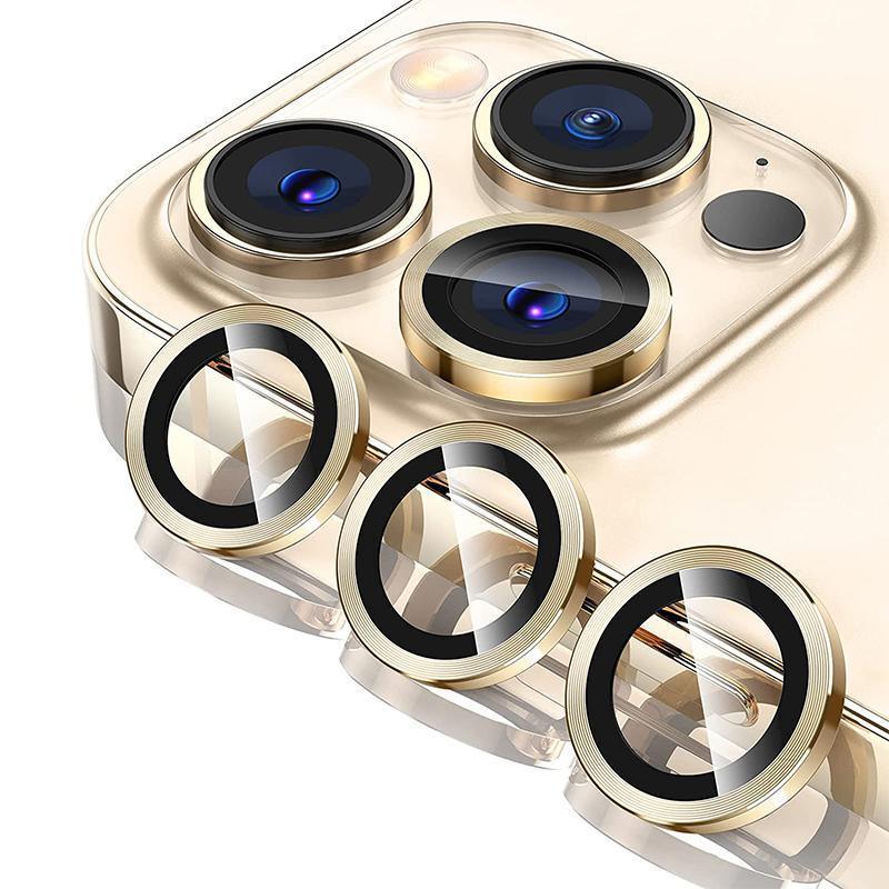 For iPhone 14/14 Plus Metal Camera Lens Glass Screen Protector - Grey