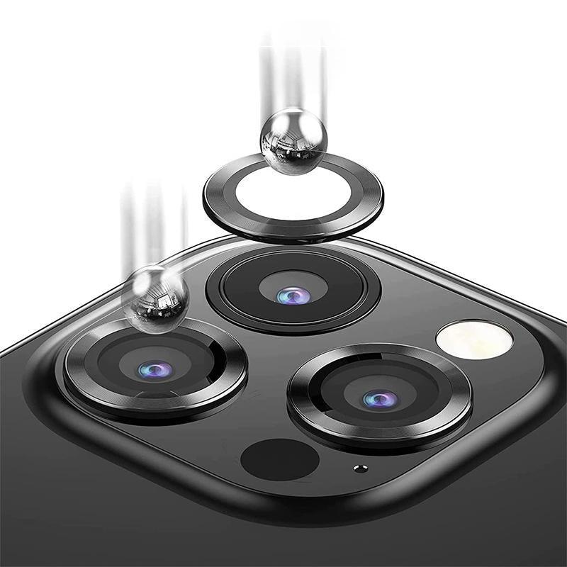 For iPhone 14/14 Plus Metal Camera Lens Glass Screen Protector - Silver