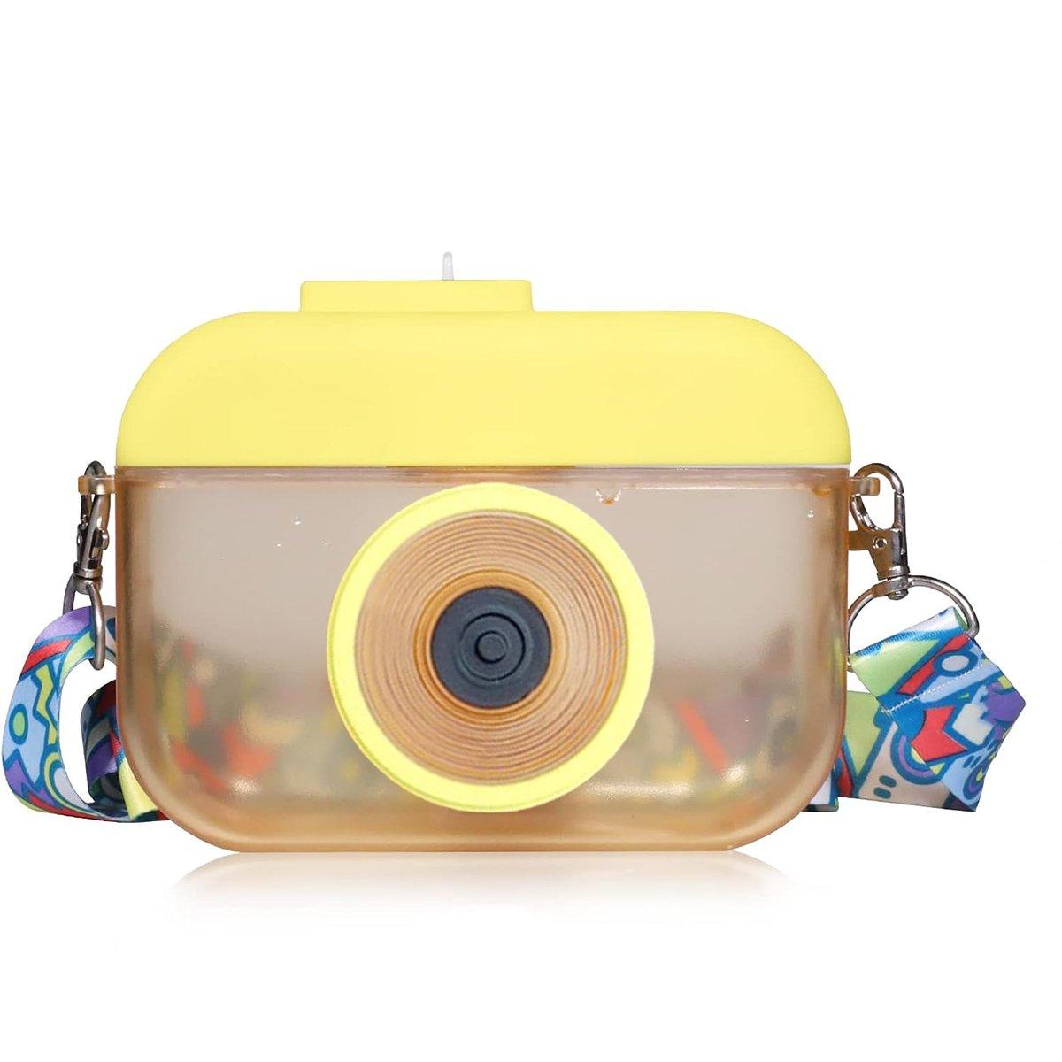 Plastic Camera Straw Mug Backpack Leak Proof Outdoor Travel Mug Hiking Camping