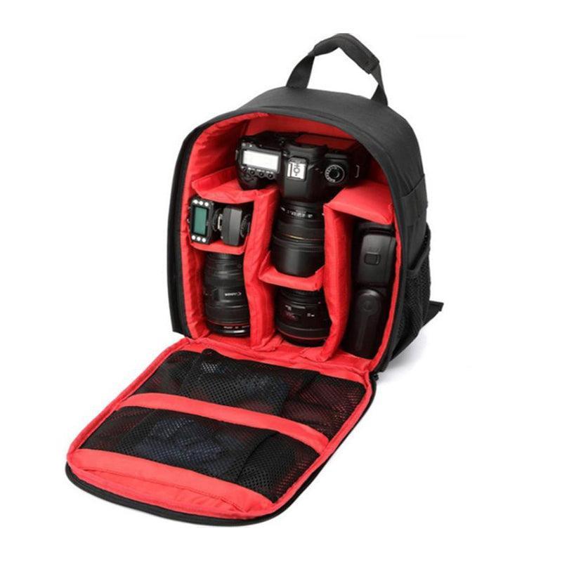 Waterproof DSLR Camera Backpack Multi Functional Rucksack for Canon Nikon Sony - Red