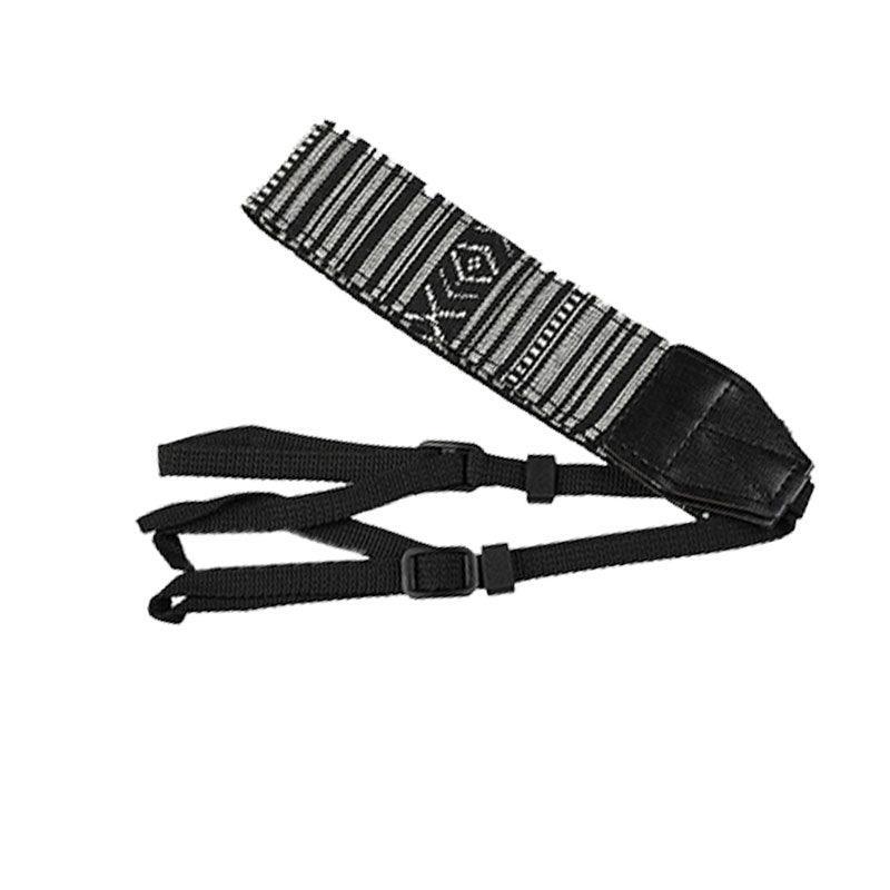 Camera Strap Compatible With Sony Nikon Olympus Dslr Canon Vintage Shoulder Neck - Black