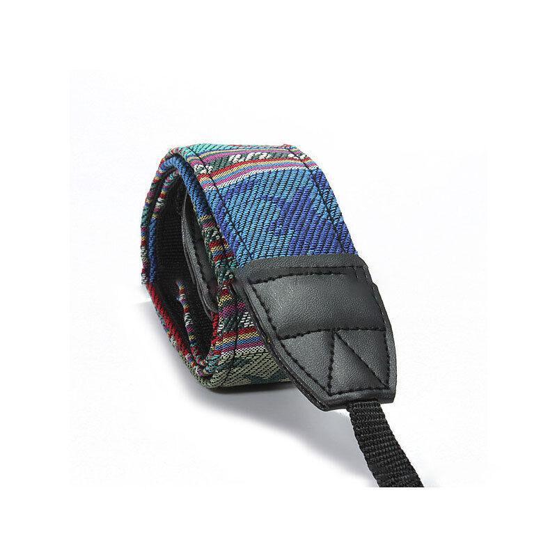 Camera Strap Compatible With Sony Nikon Olympus Dslr Canon Vintage Shoulder Neck - Blue