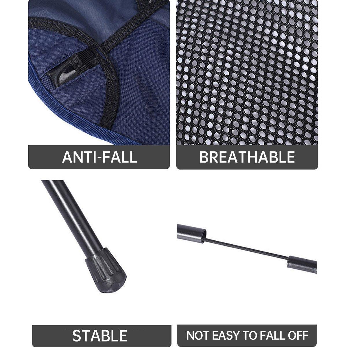 Outdoor Portable Lightweight Folding Camping Chair High Back Fishing Chair - Dark Blue