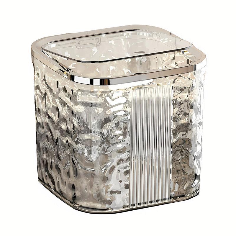Desktop Mini Trash Can Small Waste Bin Storage Bucket for Office Kitchen Home - Grey-S