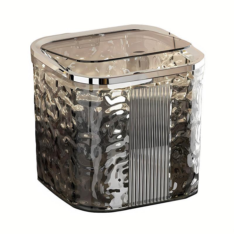 Desktop Mini Trash Can Small Waste Bin Storage Bucket for Office Kitchen Home - Grey-S