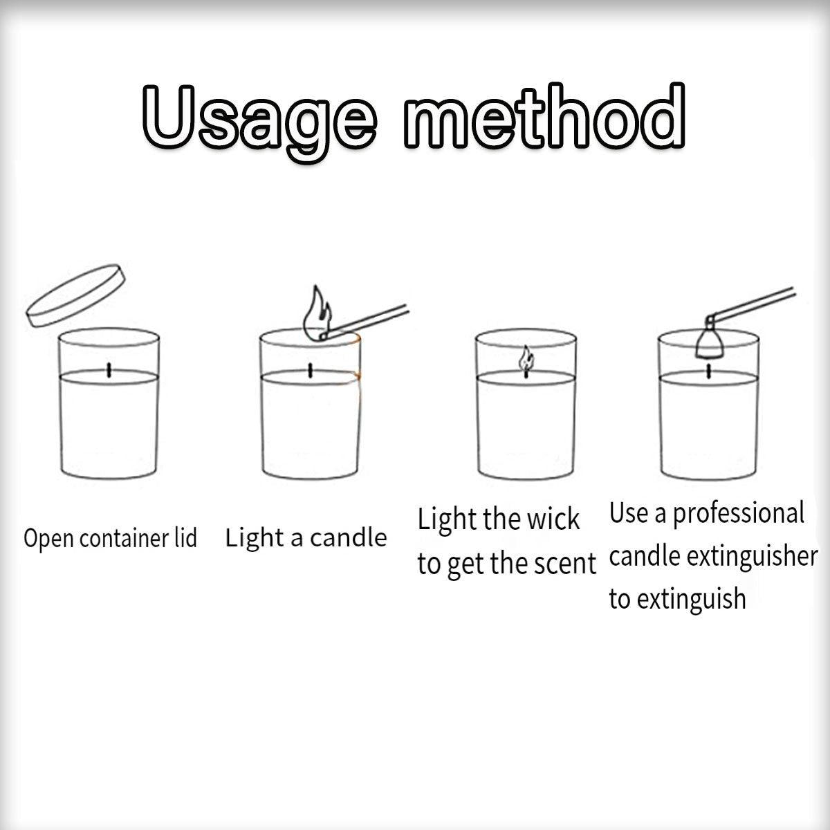 2Pcs Smokeless Glass Aromatherapy Candles Scented Gift Set for Relaxation - Freesia