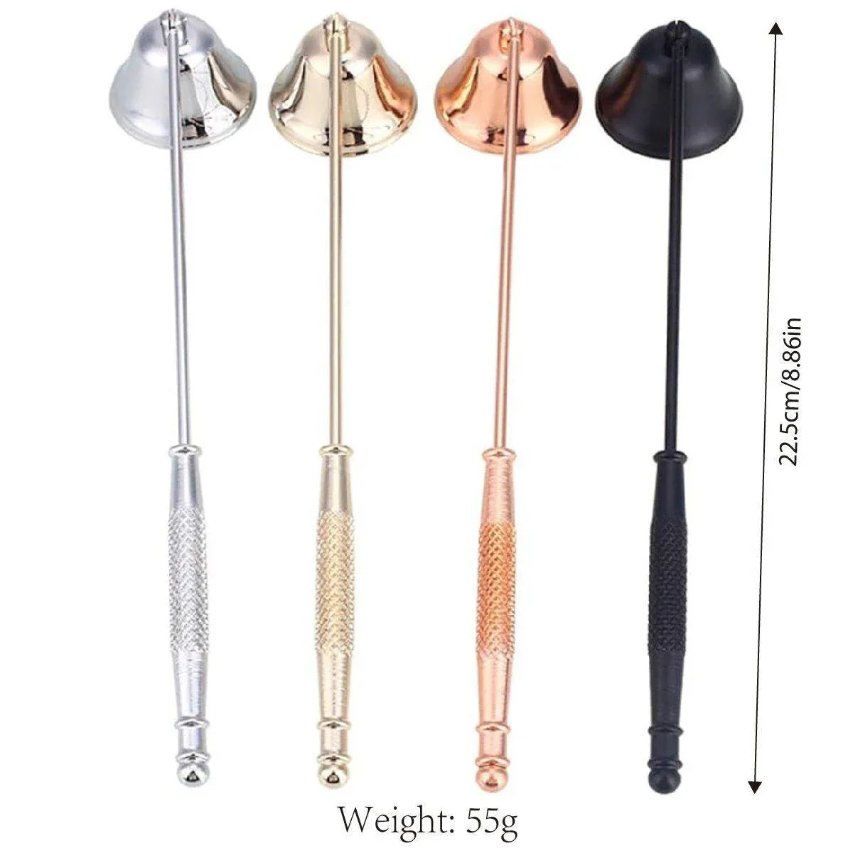 Stainless Steel Candle Flame Snuffer Candle Stopper Wick Snuffer Home Candle Tool - Black