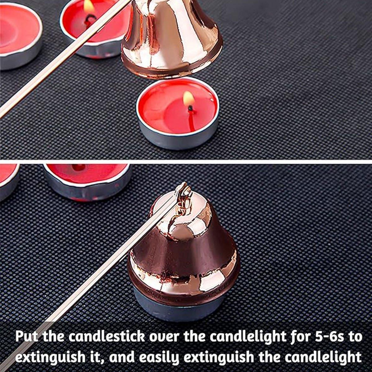 Stainless Steel Candle Flame Snuffer Candle Stopper Wick Snuffer Home Candle Tool - Black