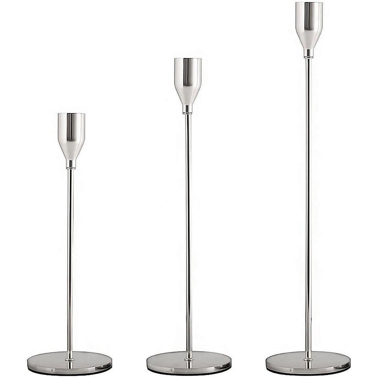 Set of 3 Decorative Candlestick Holder Candle Stand for Wedding / Dinner / Party - Gold