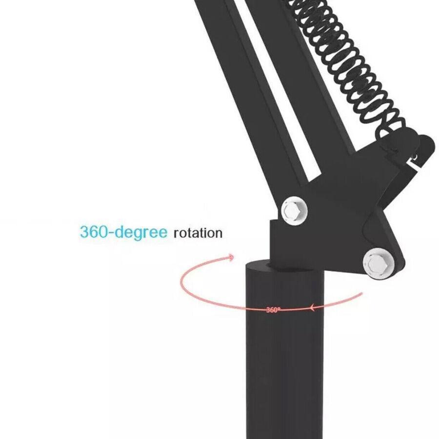 Hands Free Floor Stand Adjustable Bed Clip Holder For Tablet iPad iPhone Switch - 175cm White(Floor Cantilever Stand