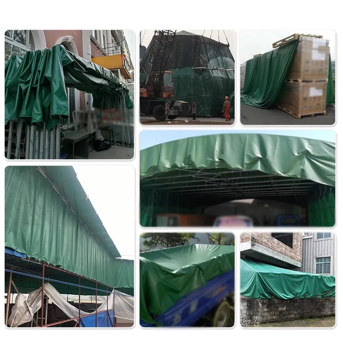 Heavy Duty Waterproof Canvas Tarp Tarpaulin Sun Block Dustproof Army Shelter - 4x6m(3.8x5.8m)
