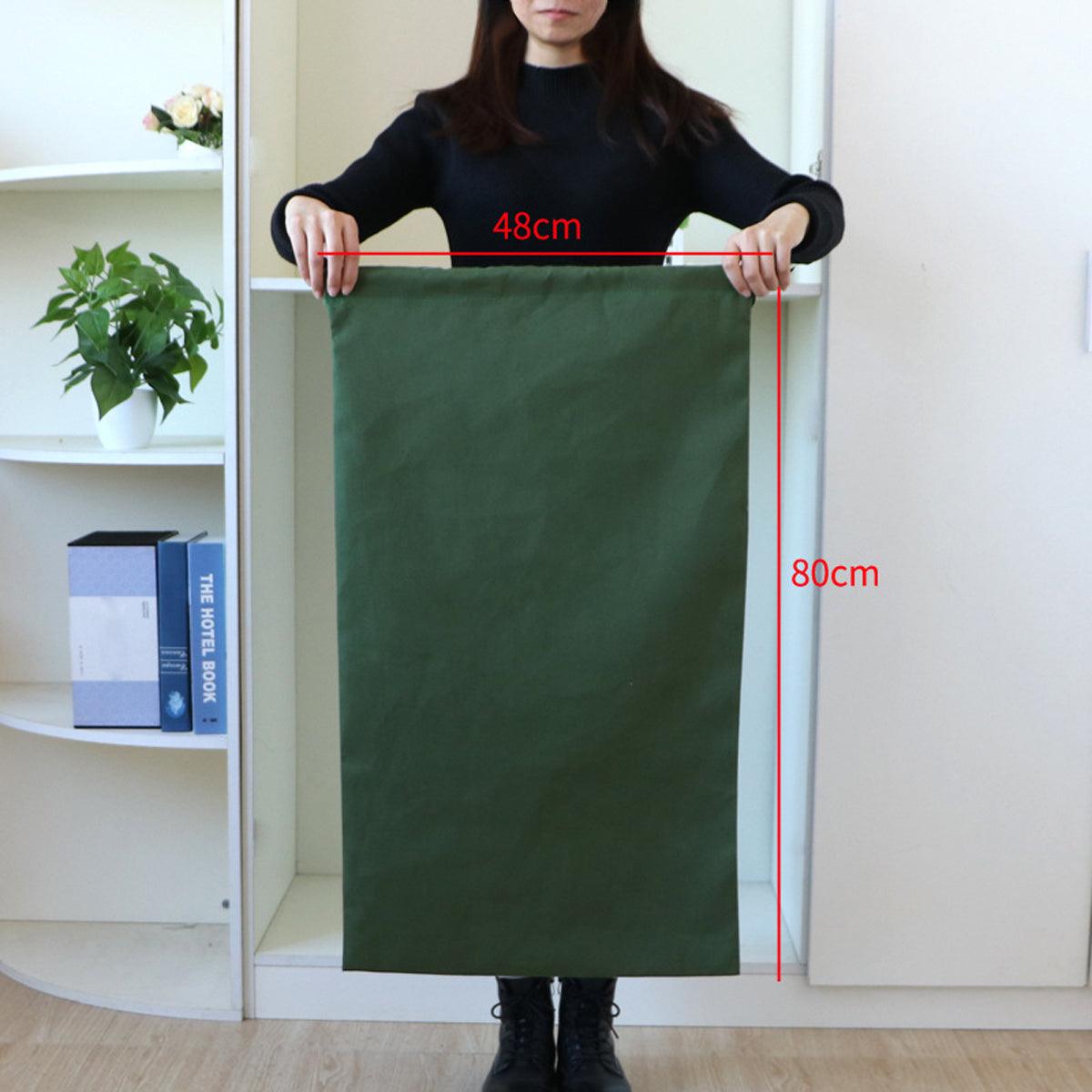 Canvas Drawstring Large Bag Pouch Clothes Craft Storage Laundry - White-48X80cm