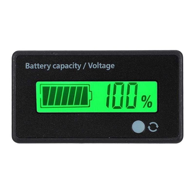 Lcd 12V-48V Battery Capacity Indicator Voltage Voltmeter Monitor Meter Caravan