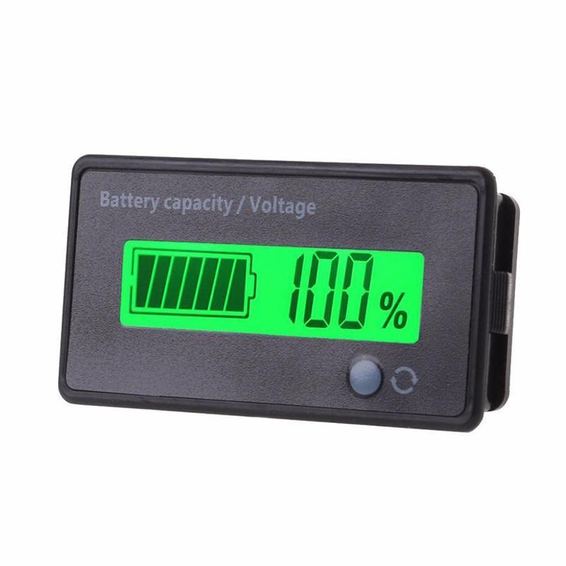 Lcd 12V-48V Battery Capacity Indicator Voltage Voltmeter Monitor Meter Caravan