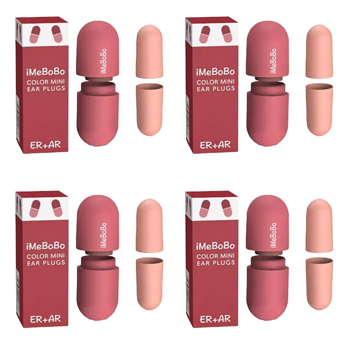 1/2/4 Pairs Soundproof Capsule Earplugs Noise Reduction Ear Plugs for Sleeping - 1pair-Pink