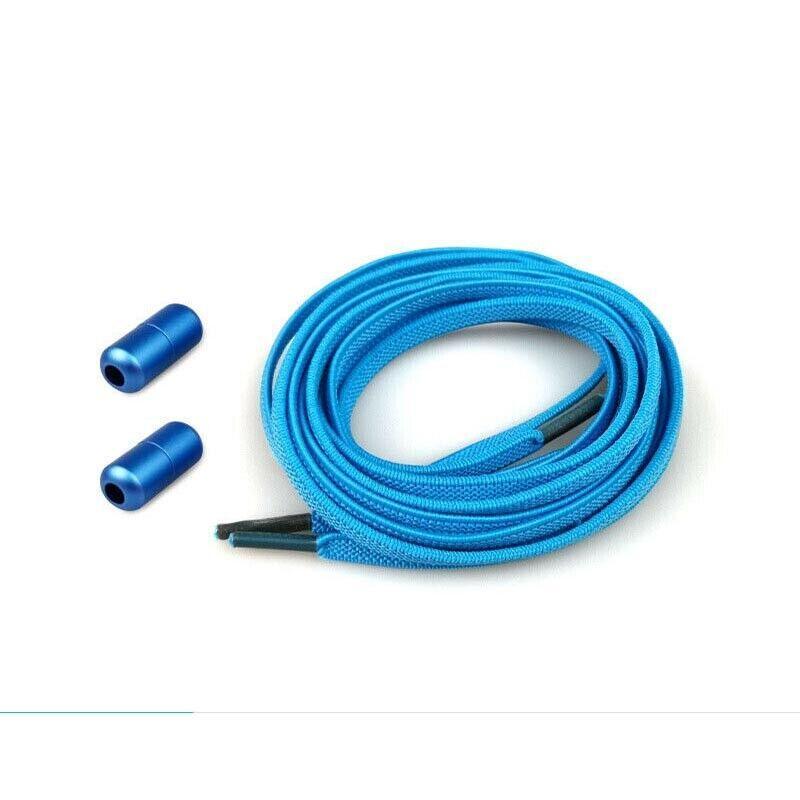 No Tie Locked Elastic Shoelace Shoe Lace Lazy Laces Sports Sneakers - Light Blue