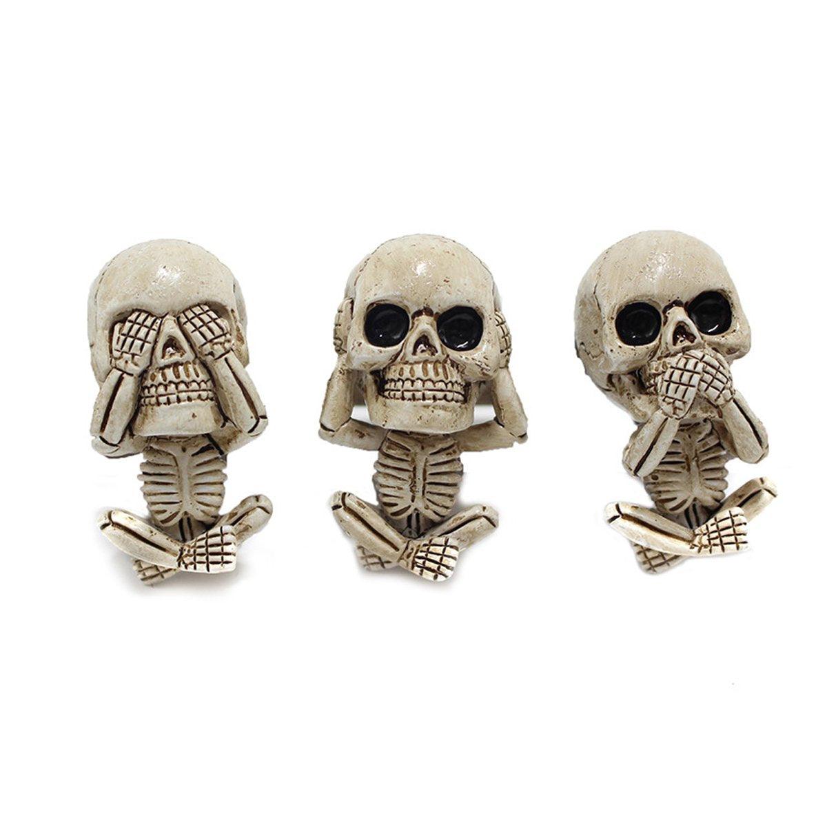 3pcs Ghost Head Car Decoration Accessories Halloween Ornament Vehicle Interior