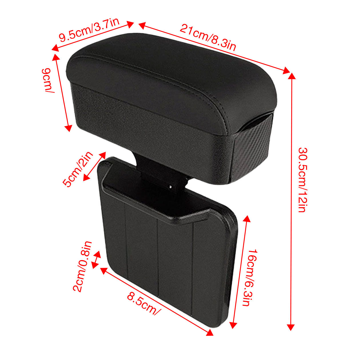 Multifunctional Armrest Storage Box Gap Organizer for Vehicle Interior Use