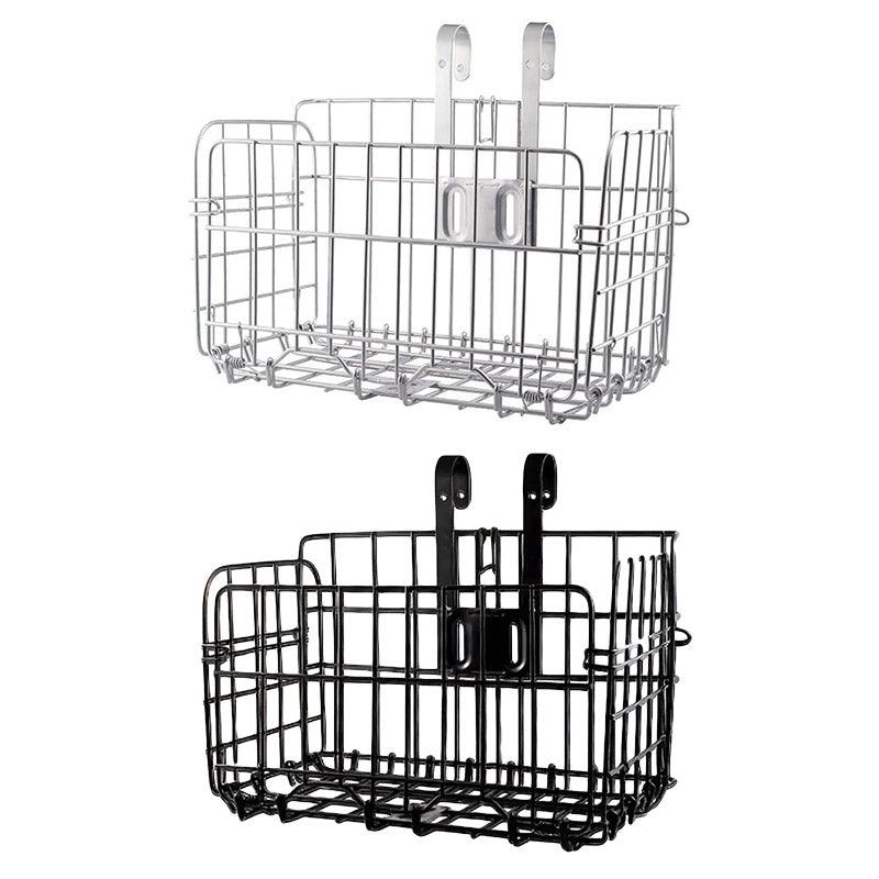 Foldable Bicycle Basket Front and Rear Hanging Storage Rack Bike Accessories - Black