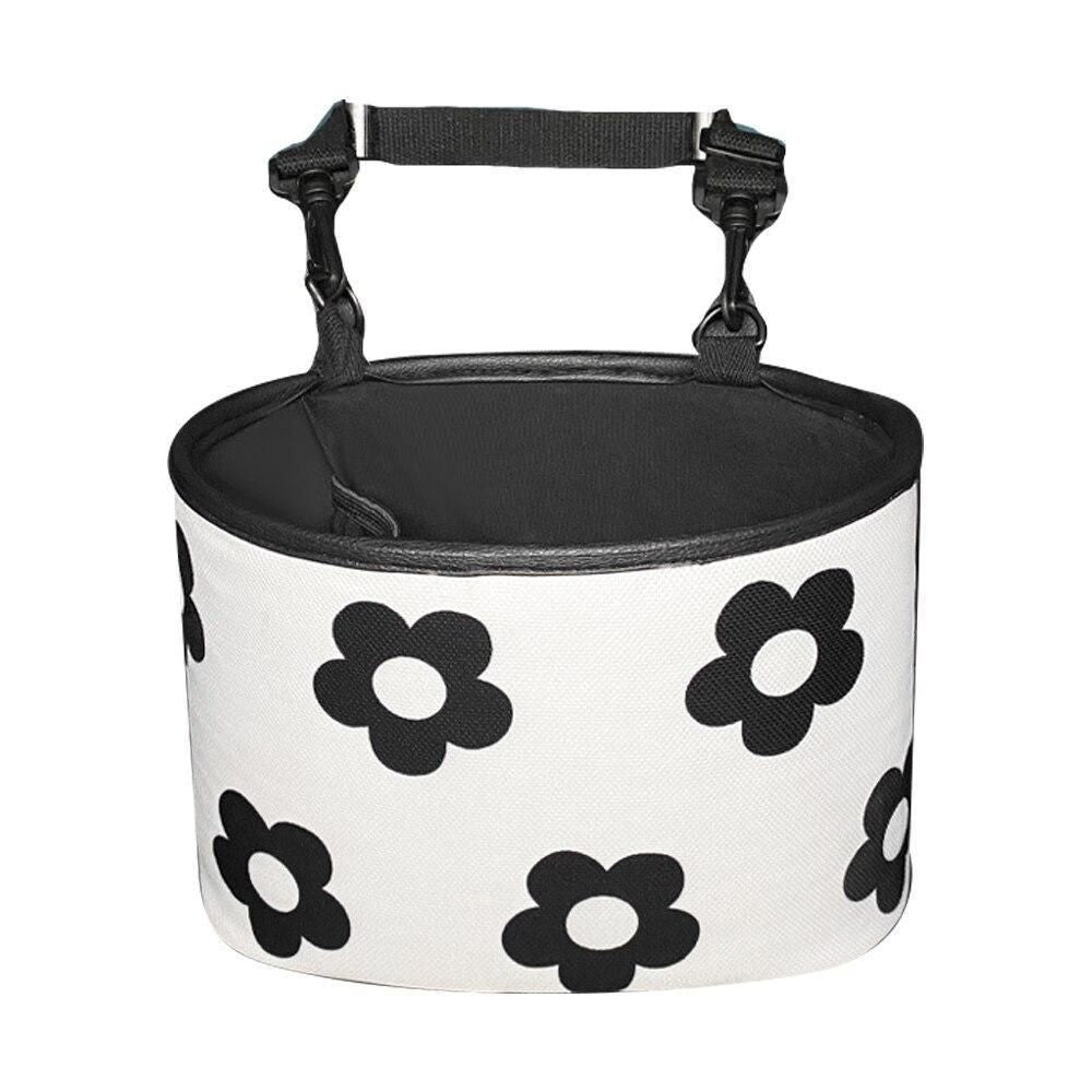 Hanging Backseat Storage Organiser Box for Car Rubbish and Essentials - Flower