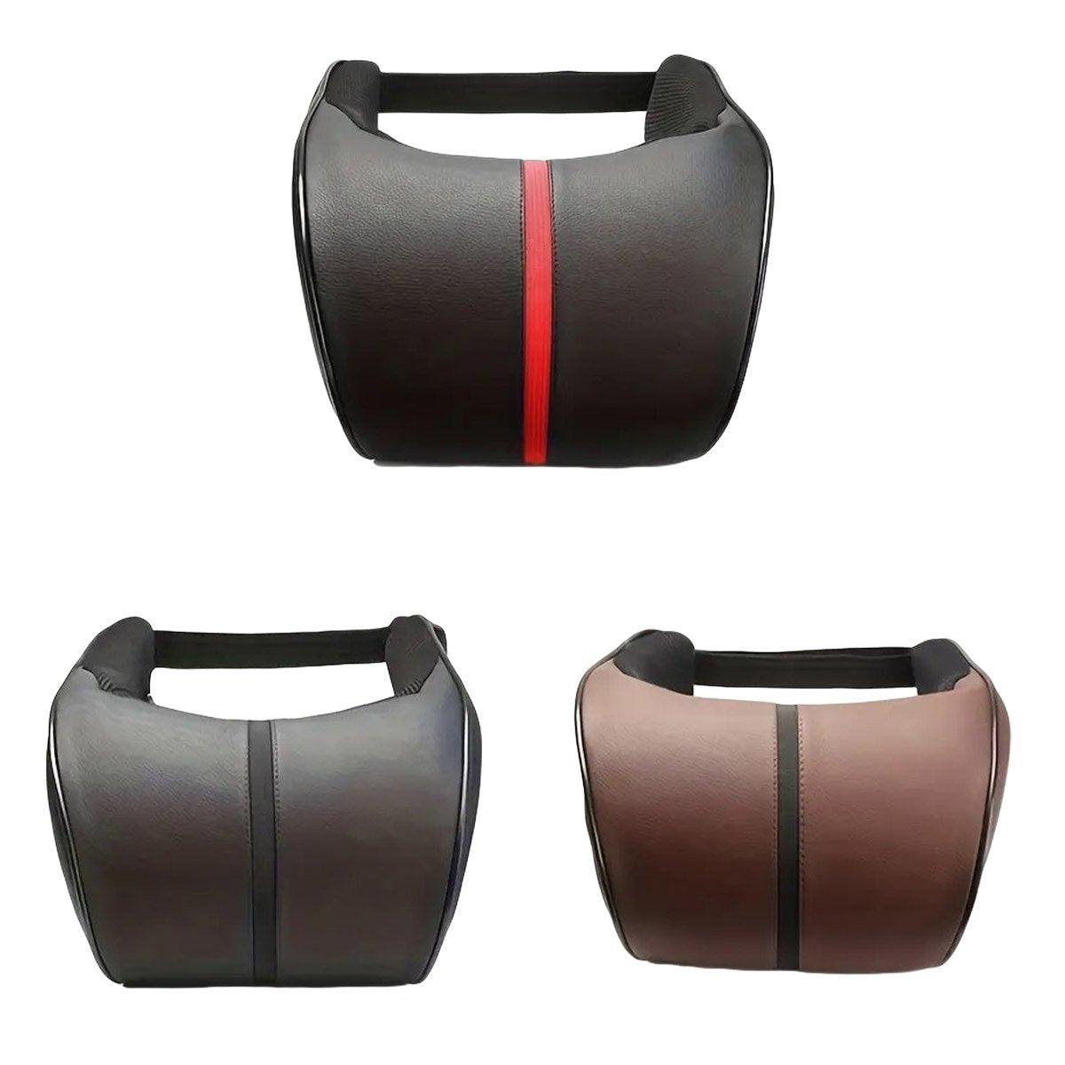 Car Headrest Neck Pillow for Comfortable Travel Support Memory Foam Car Pillow - Red