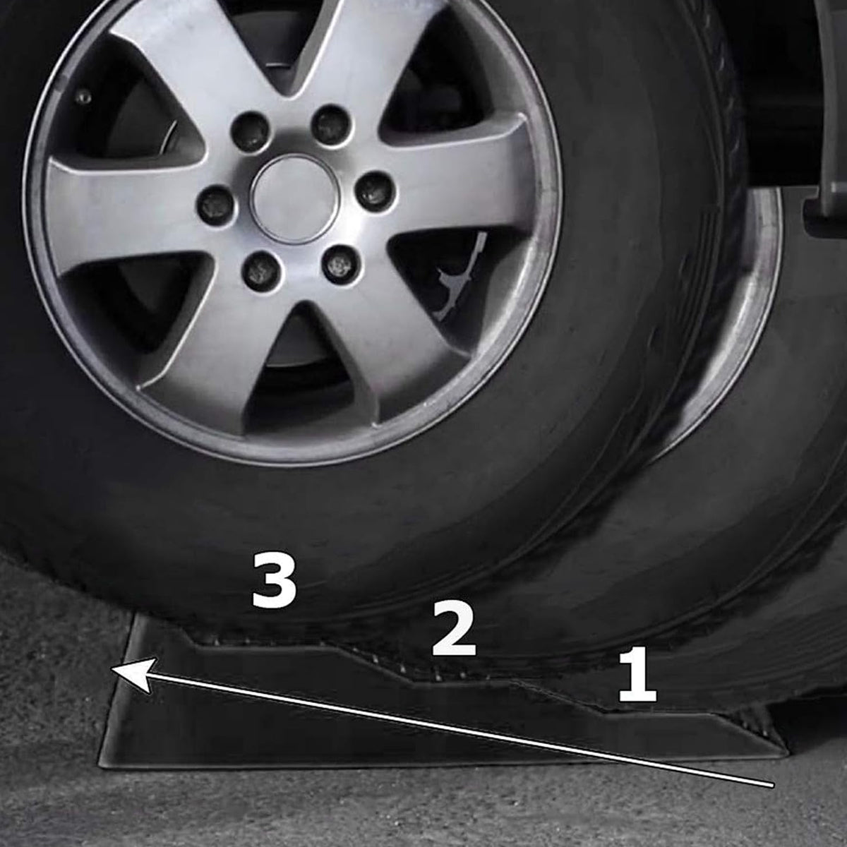 2pcs Plastic Three Step Parking Tire Pads for Cars Recreational Vehicles RV