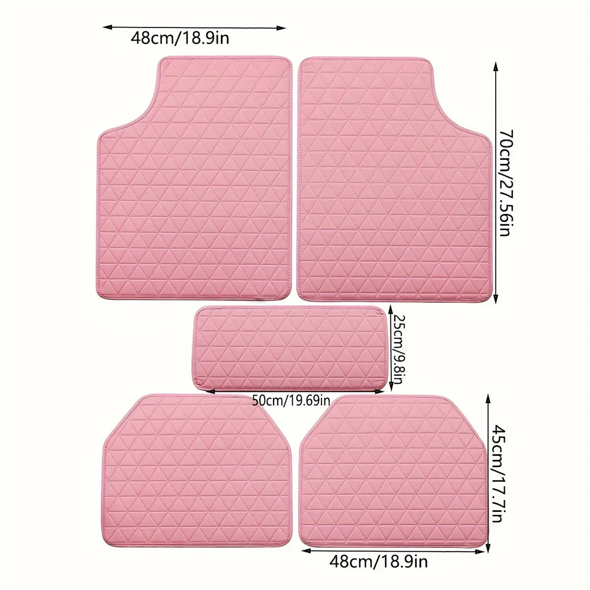 5Pcs Car Floor Mat Universal PVC Leather Carpet Vehicle Protective Floor Mat