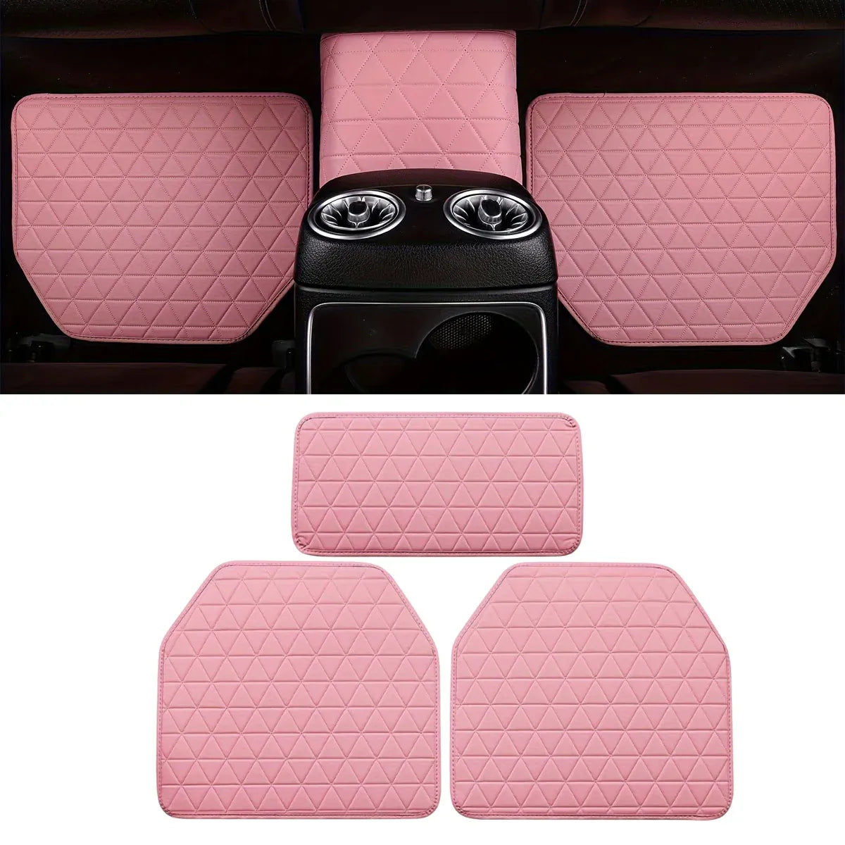 5Pcs Car Floor Mat Universal PVC Leather Carpet Vehicle Protective Floor Mat