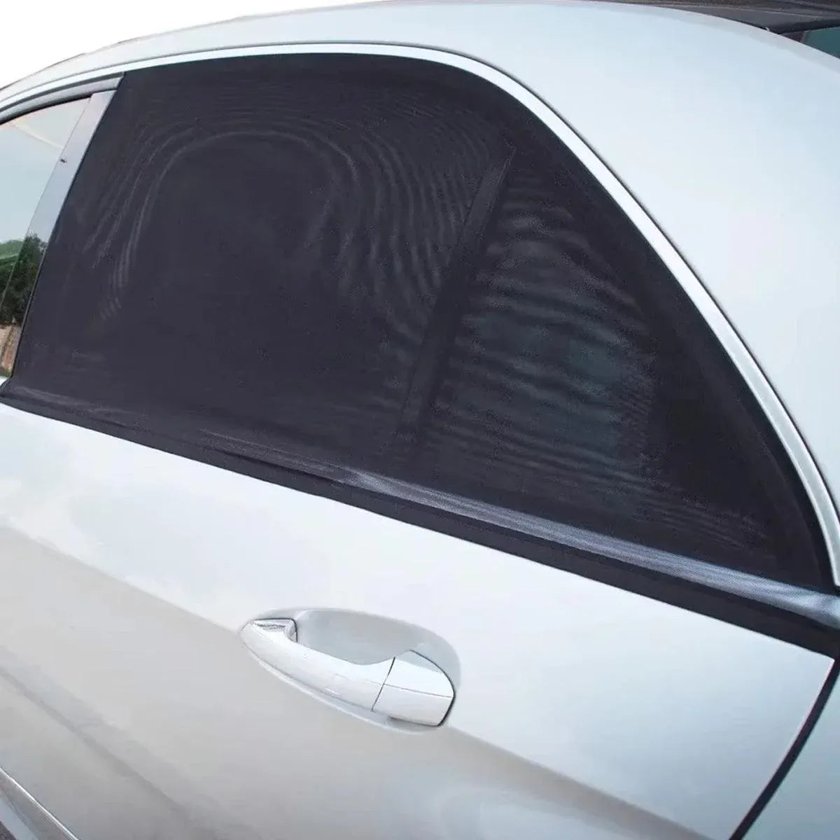 2pcs Car Window Screen Mesh Universal Anti Mosquito Sunshade Curtain Protector