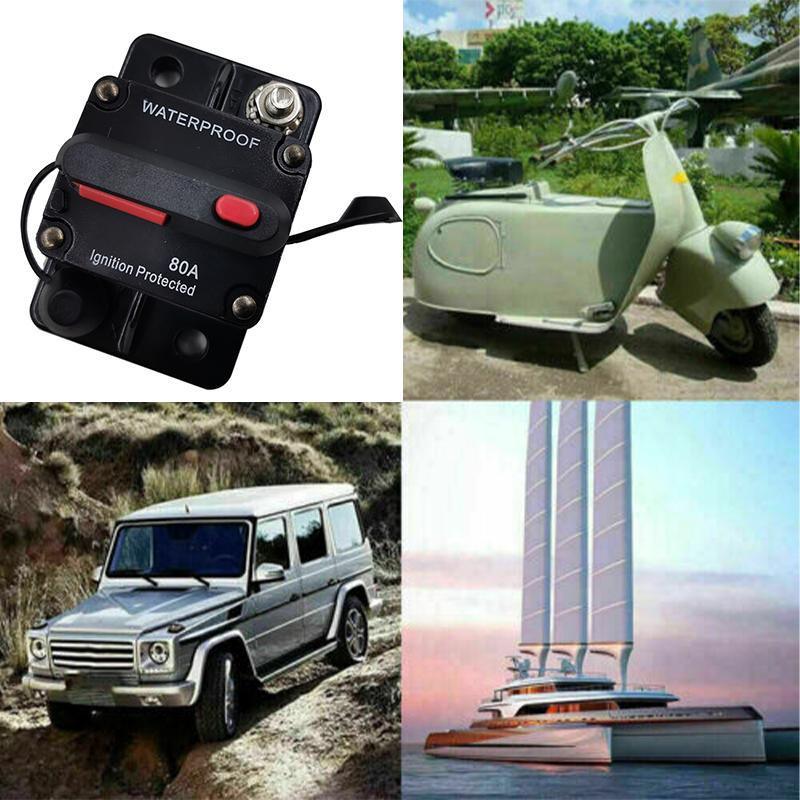 Waterproof Car Circuit Breaker Fuse Reset 30-300A AMP 12V-48V DC Car Boat IP67 - 30A