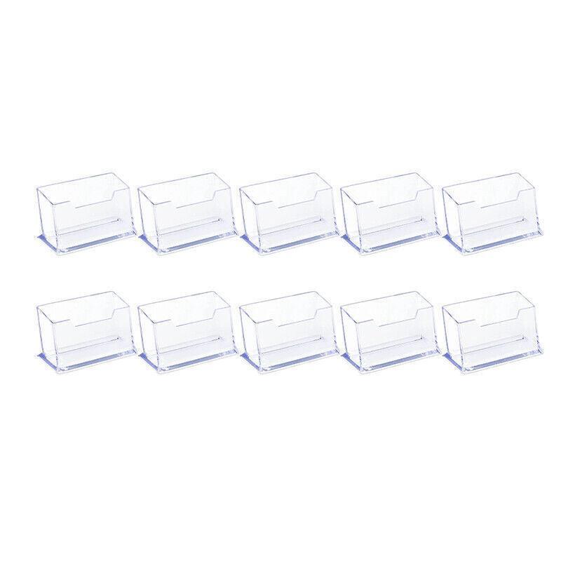 10 X Clear PMMA Business Card Holders for Desktop Display - 10PCS