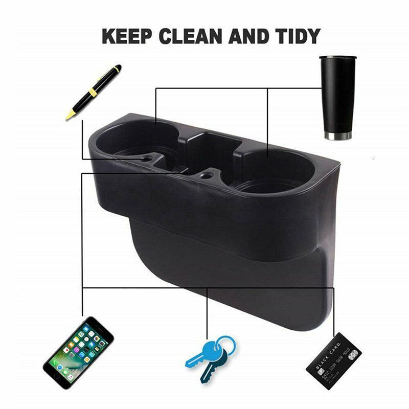Multifunctional Car Console Gap Cup Holder for Bottles Snacks and Small Items
