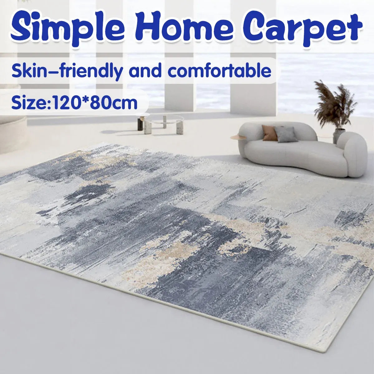 Living Room Carpet Anti Slip Soft Decorative Area Rug Home Floor Mat For Indoor