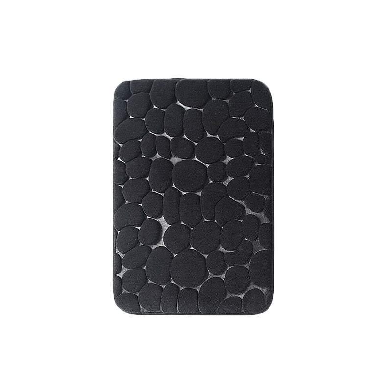 40x60cm Non-Slip Memory Foam Bath Mat Super Absorbent Floor Rug for Bathroom Use - Black