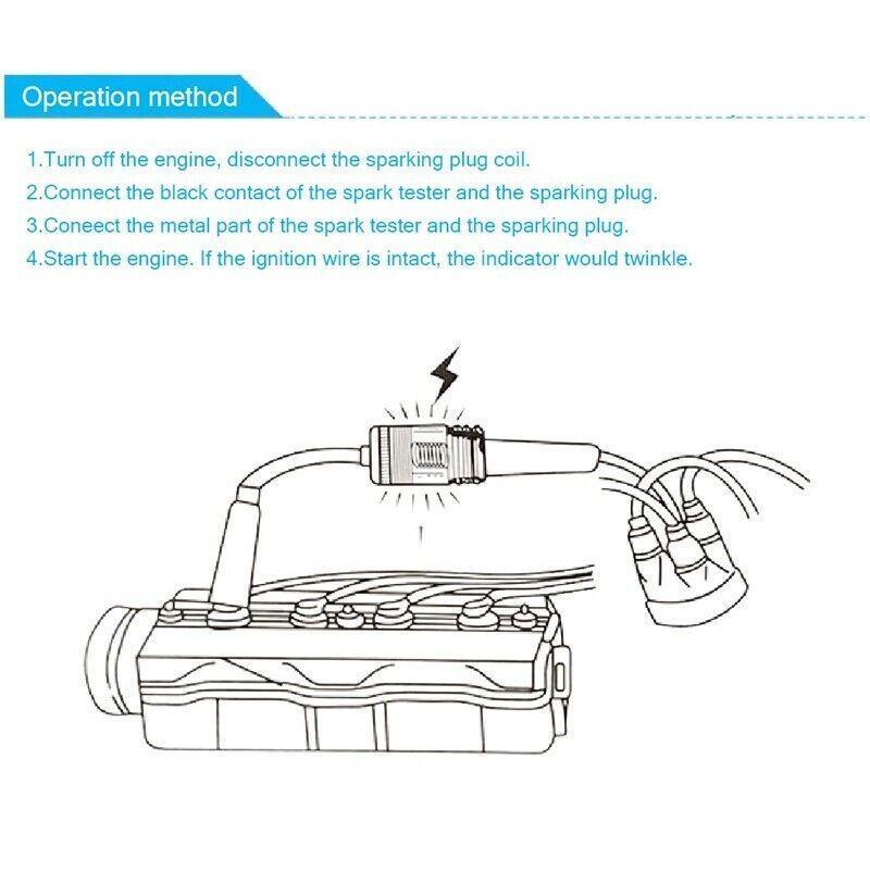 Spark Plug Tester In Line Ignition System Detector Coil Test Tools Engine