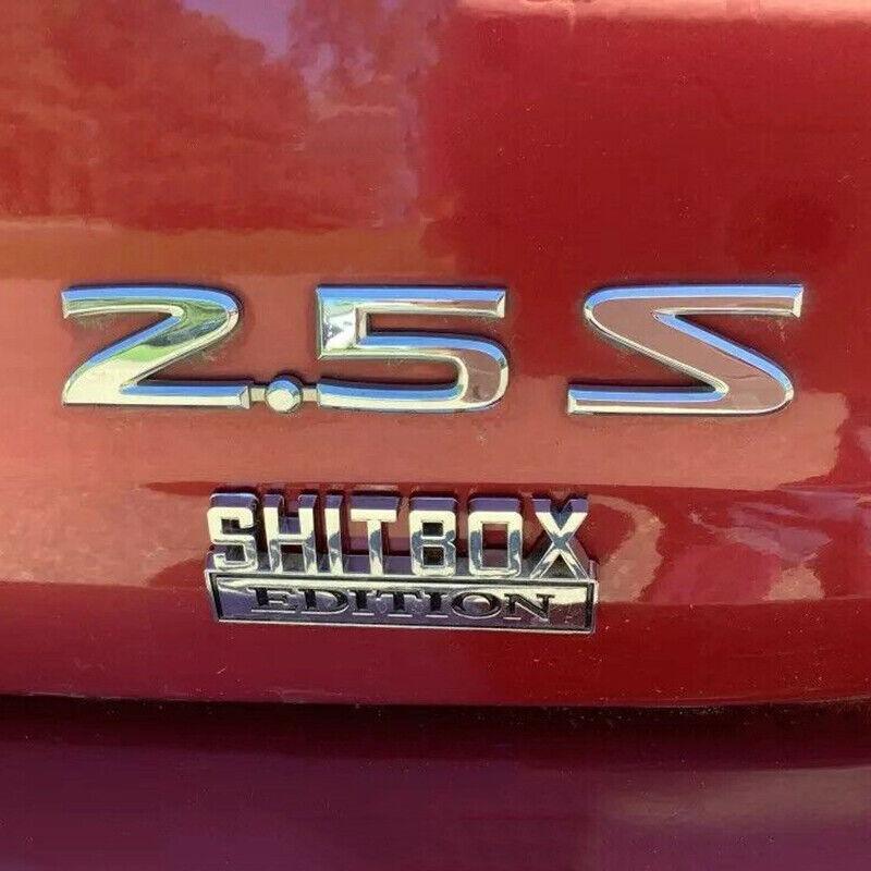 Funny Car Emblem Badge Sticker 8x3cm Metal Self-Adhesive for Rear Boot or Window