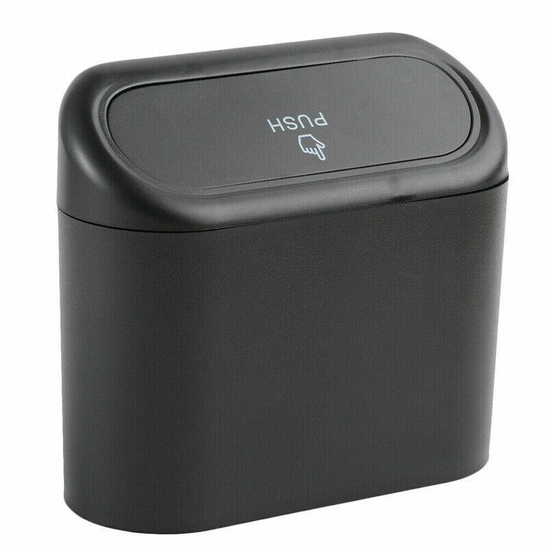 Mini Car Trash Bin with Lid Multifunction Rubbish Can for Vehicle Office Desktop Use