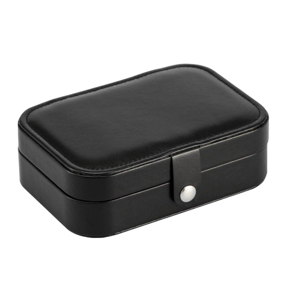 Black Travel Portable Jewelry Box Minimalist Jewelry Organizer Storage Case