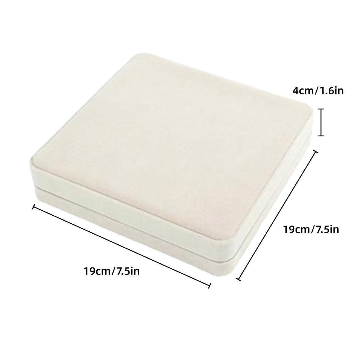 Flannel Jewelry Gift Box Necklace Ring Earring Bracelet Storage Display Case - Wine Red