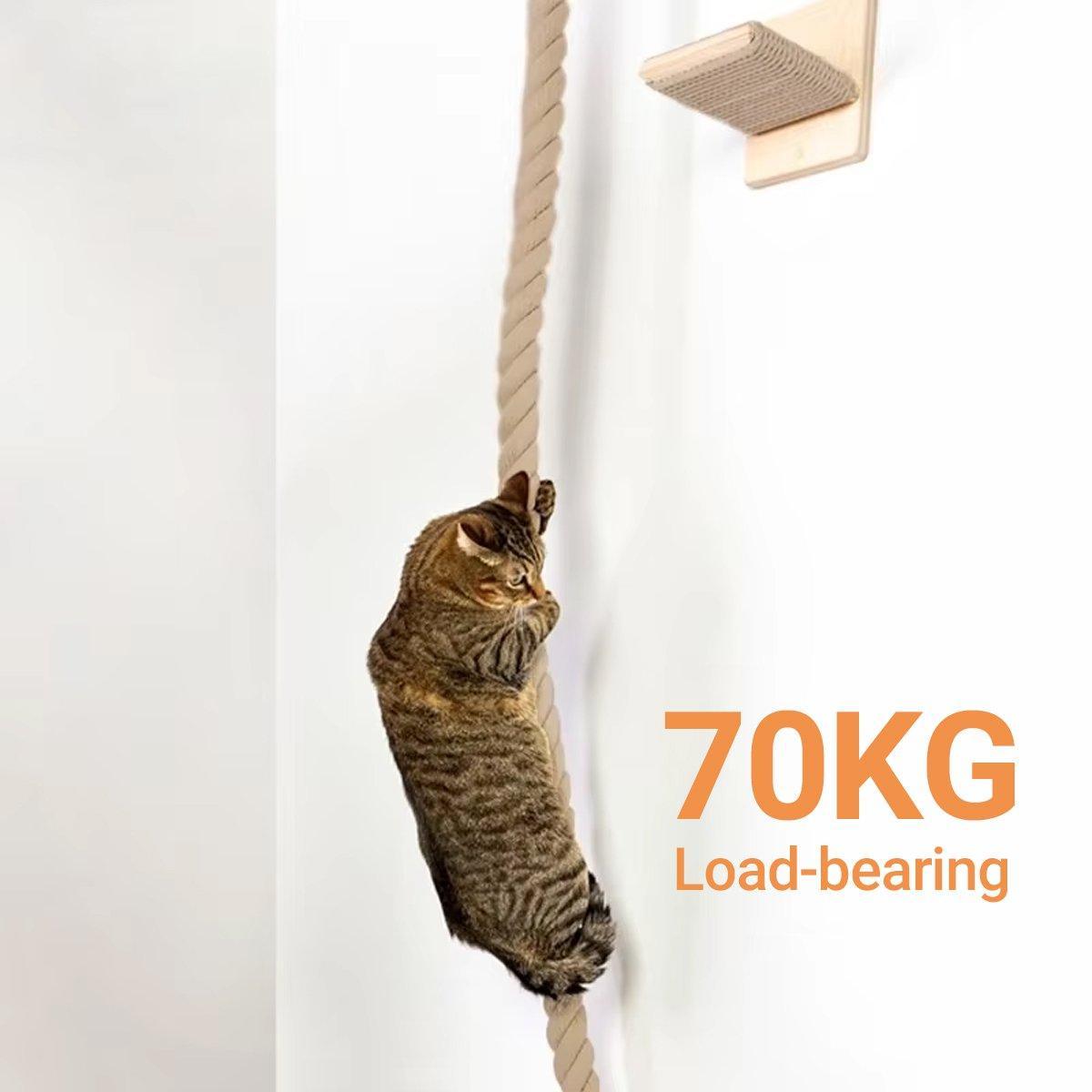 Cat Climbing Frame Rope Leash Jumping Platform for Cats Interactive Play Set