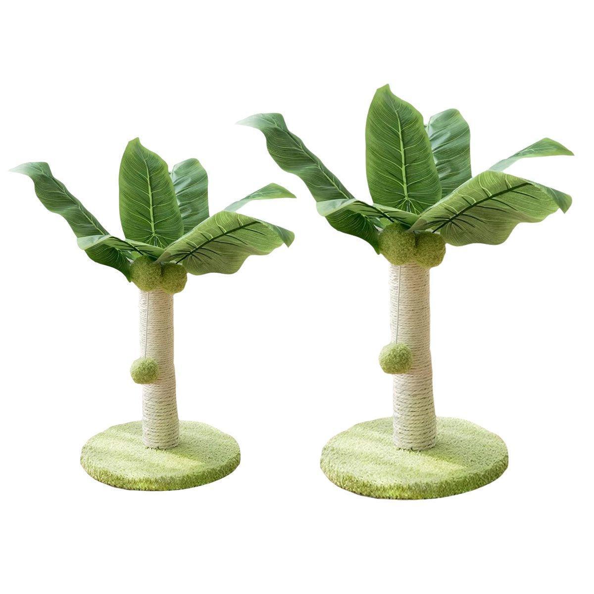 Cat Scratching Coconut Tree Kitten Post Sisal Covered Scratcher Pole Toy 32/38cm - M