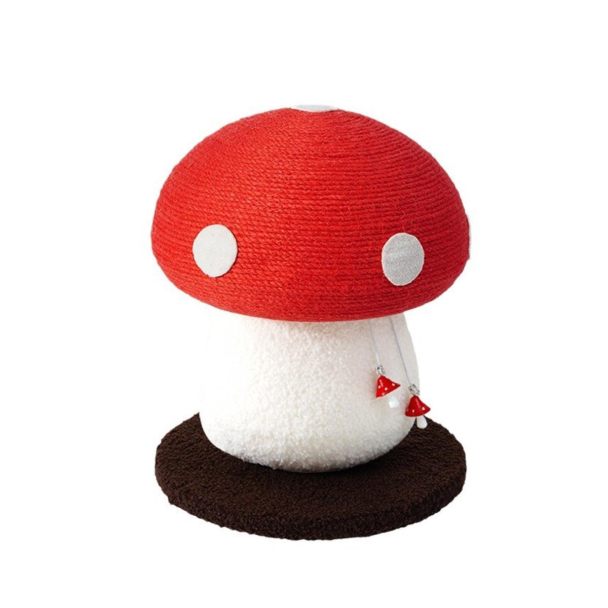 Red Mushroom Cat Climbing Frame Vertical Scratching Post Board Pet Furniture