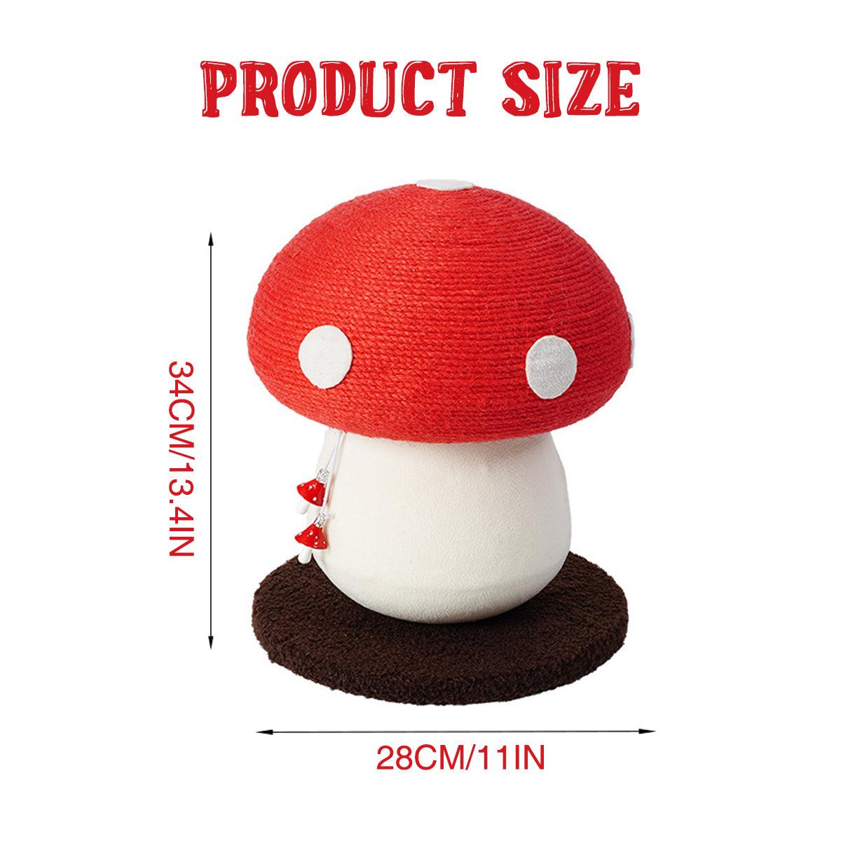 Red Mushroom Cat Climbing Frame Vertical Scratching Post Board Pet Furniture