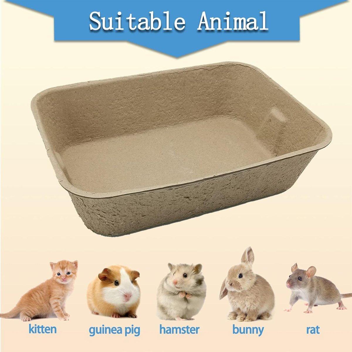 5pcs Disposable Cat Litter Pan Open Design Easy Clean Litter Box Pet Cleaning